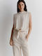 Georgette Women's Blouse Sleeveless White