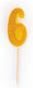 Candle Trend Glitter Mini No 6 8.8cm 957641 Random Color Selection
