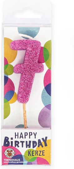 Candle Trend Glitter Mini No 7 8.8cm 957634 Random Color Selection