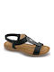 Flache Sandalen für Damen in Schwarz Farbe