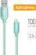 ColorWay Редовна USB-A към Lightning кабел 18W Зелен 1м (CW-CBUL004-MT)