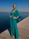 Summer Maxi Dress for Wedding and Christening Green