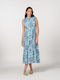 Sommer Midi Kleid Blue