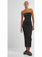 Sommer Midi Damenkleid Schwarz