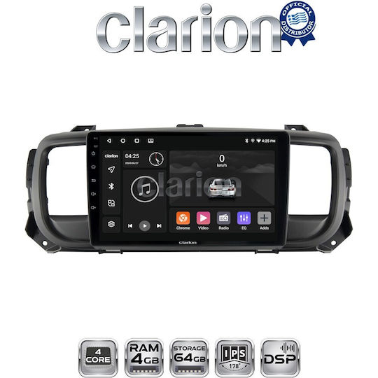 Clarion Ηχοσύστημα Αυτοκινήτου για Peugeot Expert Opel Vivaro Fiat Scudo Toyota Proace Citroen SpaceTourer / Jumpy 2022+ (Bluetooth/USB/WiFi/GPS/Apple-Carplay/Android-Auto)