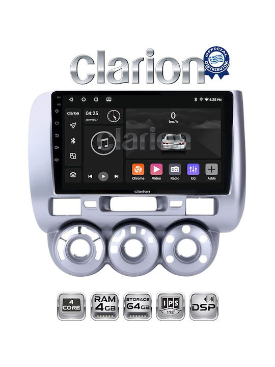 Clarion Ηχοσύστημα Αυτοκινήτου για Honda Jazz 2002>2009 (Bluetooth/USB/WiFi/GPS/Apple-Carplay/Android-Auto)