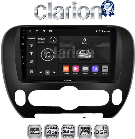 Clarion Ηχοσύστημα Αυτοκινήτου για Kia Soul 2014 (Bluetooth/USB/WiFi/GPS/Apple-Carplay/Android-Auto)