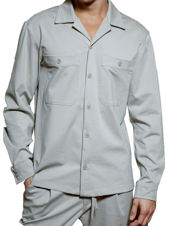 Makan Μακρυμάνικo Overshirt Cream, Ecru