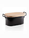 Hermia Brotkasten Metallisch Schwarz 39x22x16cm