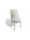 Scaune Sala de mese Catifelate Ecru 1buc 45x46x92buc