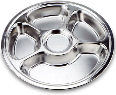 Galifas Inox Dessert Divided Serving Plate with 5 Positions Silver Ø28cm