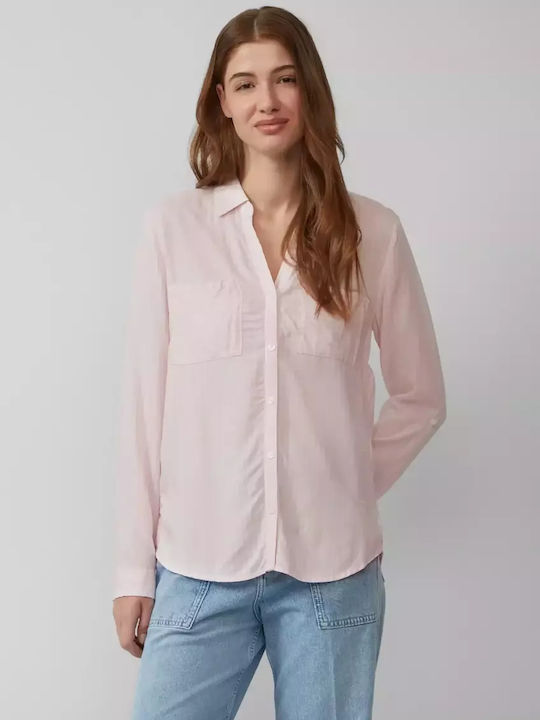 Μακρυμάνικο Γυναικείο Πουκάμισο Soft Rose Ριγέ