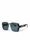 Optosquad Women's Sunglasses with Gold Metal Frame and Gray Lens 10041