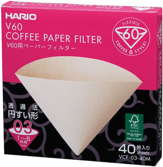 Hario 40 Filter Kaffee Papier