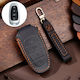 Hallmo Car Cowhide Leather Protective Key Cover Case Hyundai Start Black 4 Buttons