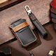 Hallmo Car Cowhide Leather Protective Key Cover Case New Volvo Black