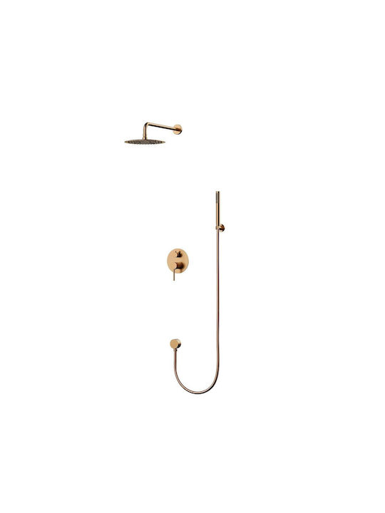 Sparke Built-in Mixer & Shower Head Set for Shower Gold
