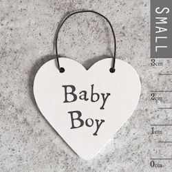 Kleines Holzherz 6x3cm Baby Junge Synchronia
