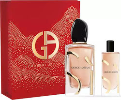 Giorgio Armani Sì Γυναικείο Σετ με Eau de Parfum 2τμχ Giorgio Armani Sì Γυναικείο Σετ με Eau de Parfum 2τμχ