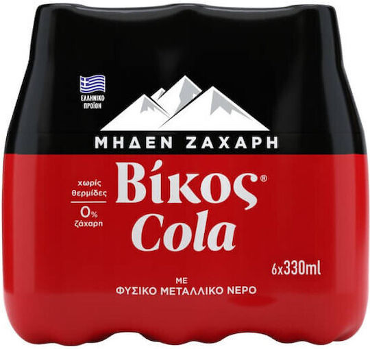 Vikos Кола с Газировка, Без Захар в Бутилка 56253 6x330мл