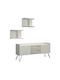 Wohnzimmer TV-Einheit White L125.5xB33xH56.5cm