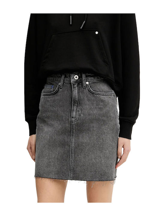Τζιν Φούστα Washed Black