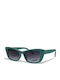 Optosquad Women's Sunglasses with Green Plastic Frame and Turquoise Gradient Lens F80444