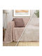 Lino Home Saphire Three-Seater Sofa Throw 2 Sides 180x300cm Terracotta