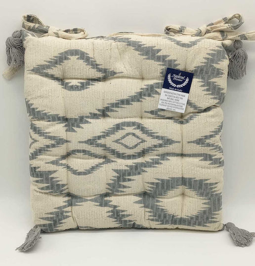Natural Home Καρέκλας Κήπου Γκρι 40x40εκ.