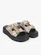 Women's Flat Sandals Flatforms Snakeprint