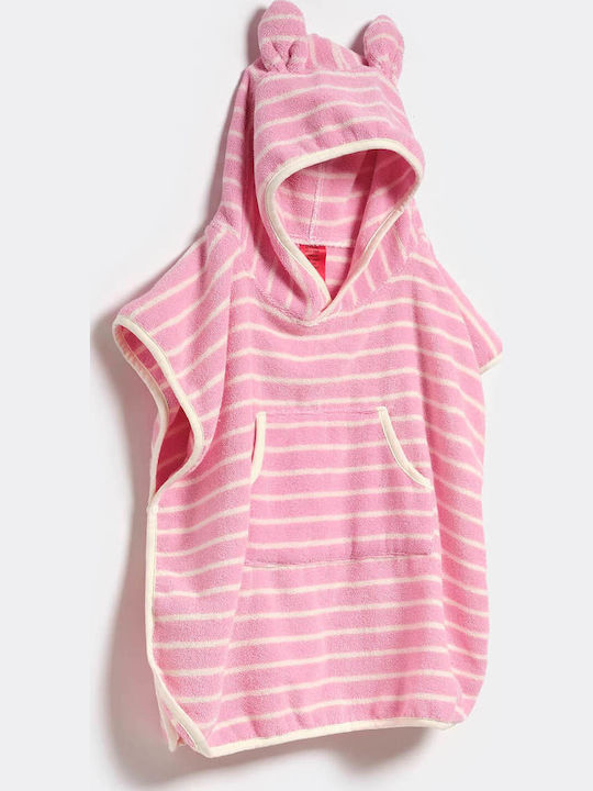 Παιδική Πετσέτα Θαλάσσης Κουκούλα Sunnylife Character Cotton Candy Pink Stripe Pink 9339296069738