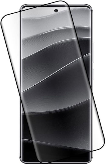 Techwave 5D 0.3mm Full Glue Full Face Tempered Glass Μαύρο (Realme 14 Pro+)