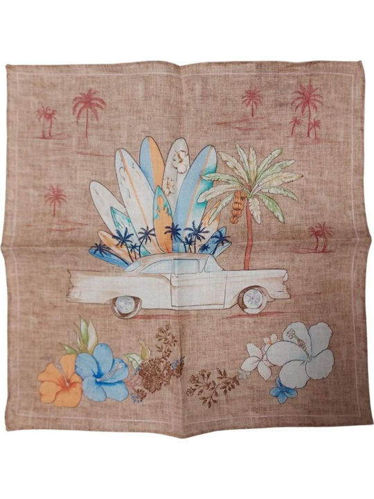 Monte Napoleone Men's Handkerchief Taba
