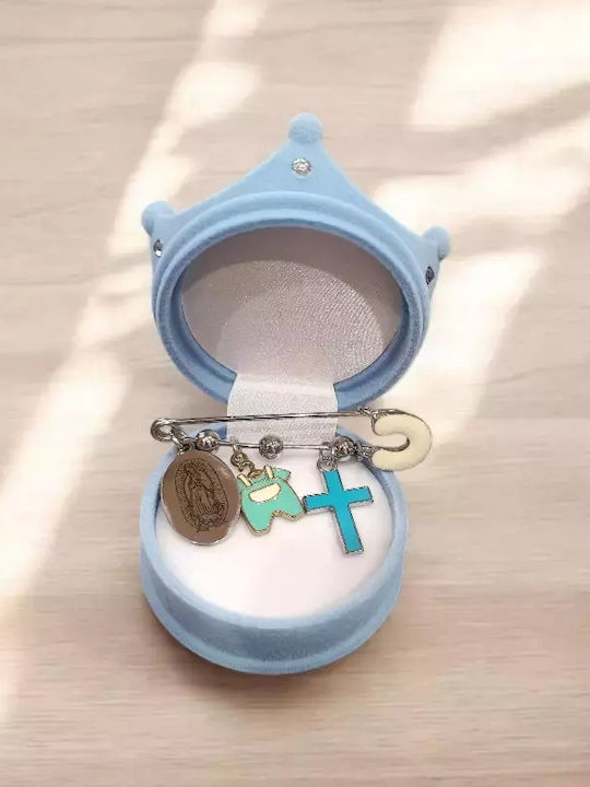 Child Safety Pin with Cross for Boy