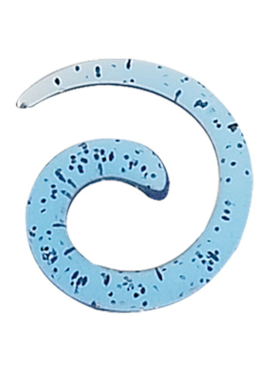 Σκουλαρίκι Stretching Spiral από Ατσάλι 4mm Μπλε