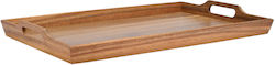Estia Allure Holz Rechteckig Serviertablett mit Griffen in Braun Farbe 48x31x5cm 01-28268 1Stück