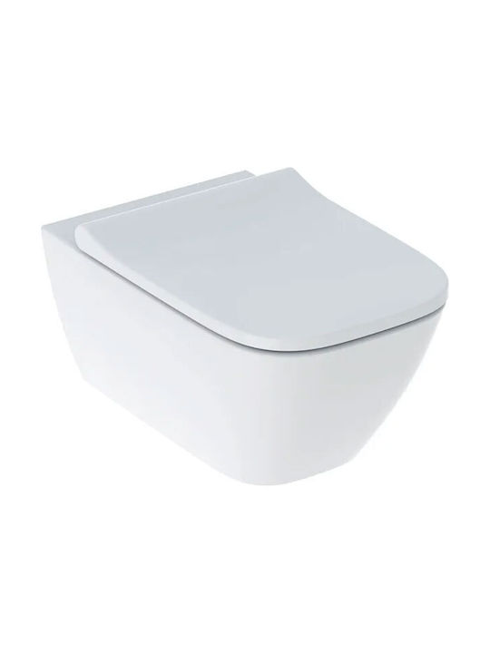 Geberit Smyle Square Λεκάνη Κρεμαστή με Κάλυμμα Soft Close Λευκή