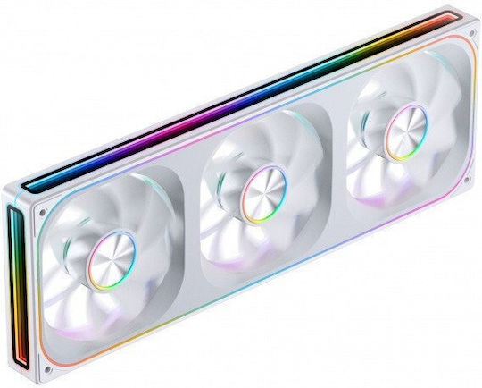 Jonsbo ZA-360WR Reverse Blade Case Fan 120mm 2400rpm with ARGB Lighting and 4-Pin PWM Connection White