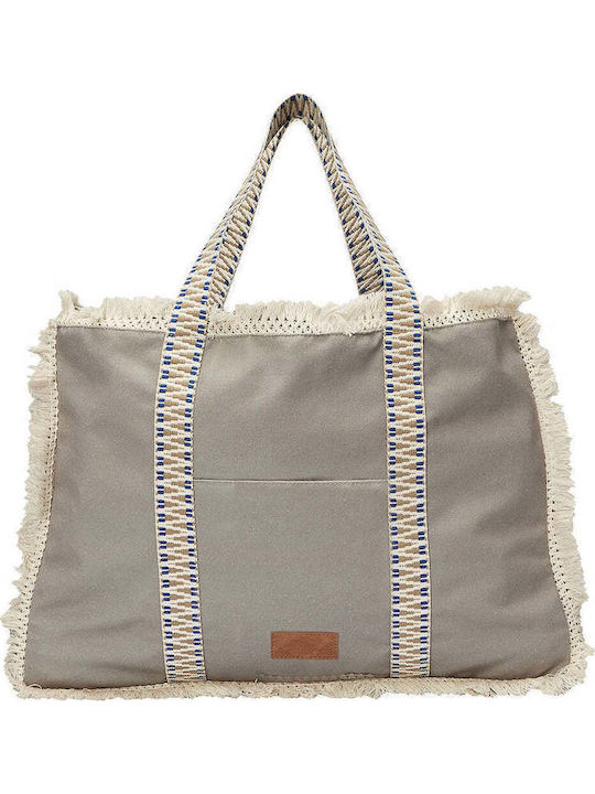 Achilleas Accessories Fabric Beach Bag Gray