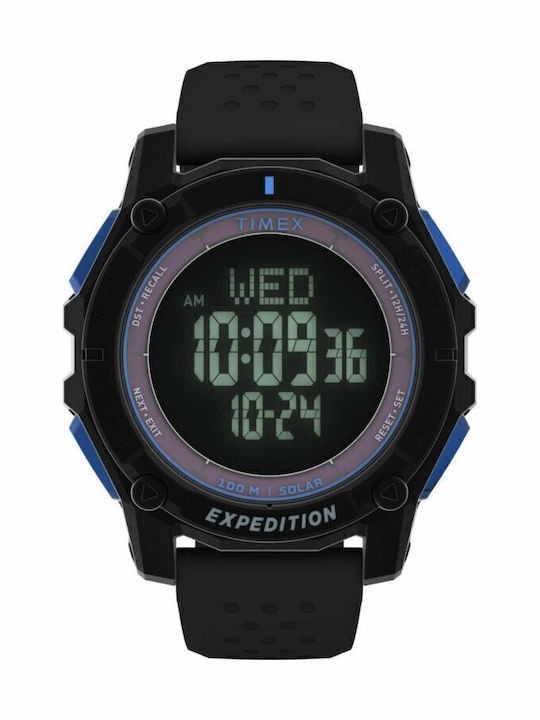 Timex Expedition North Digital Men's Watch 49mm Solar with Black Rubber Strap