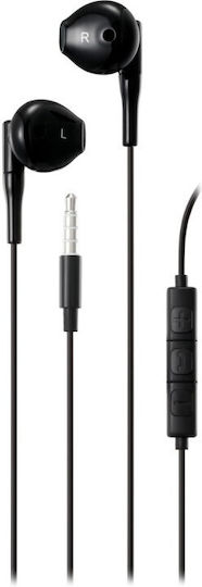 Streetz E130 Earbuds Handsfree Ακουστικά με Βύσμα 3.5mm Μαύρο
