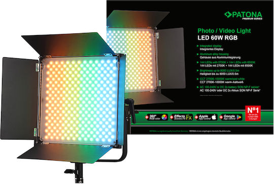 Led Professional Photo-video Light Led 60w Rgb Patona Premium