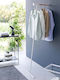 Yamazaki Wall Mounted Metallic Coat Rack White Tower 38.5x47x162cm