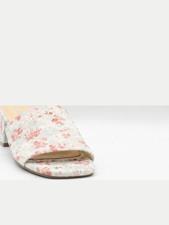 Jomix Mules με Χοντρό Τακούνι Light Blue/Red