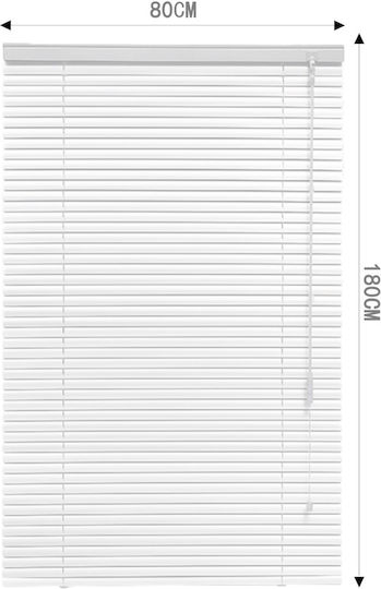 Tpster Στόρι Σκίασης PVC σε Λευκό Χρώμα Π80xΥ180εκ.