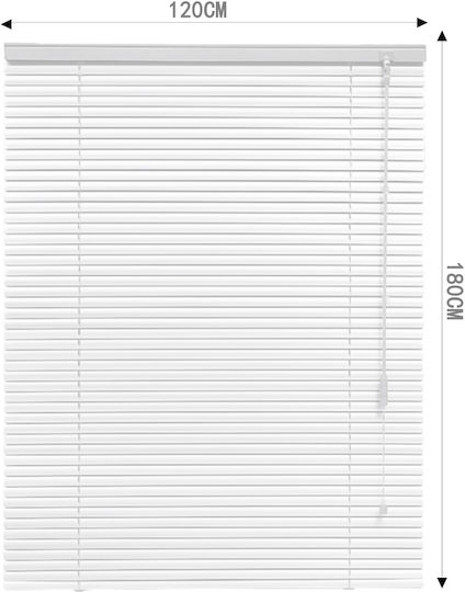 Tpster Στόρι Σκίασης PVC σε Λευκό Χρώμα Π120xΥ180εκ.