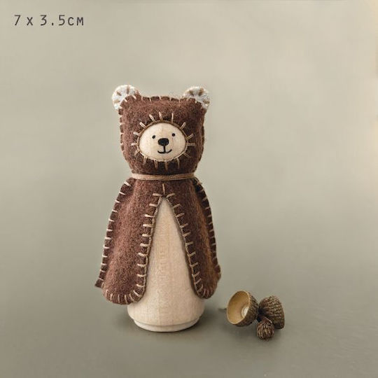 Woodland Animal Bear 7x3cm