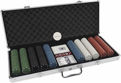 Action One Set 500 Poker Chips In Suitcase 4 G
