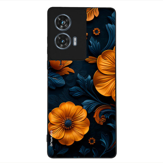 Sonique 3D-Blumenserie Hülle für Motorola Edge 50 Fusion 5G Orange 01