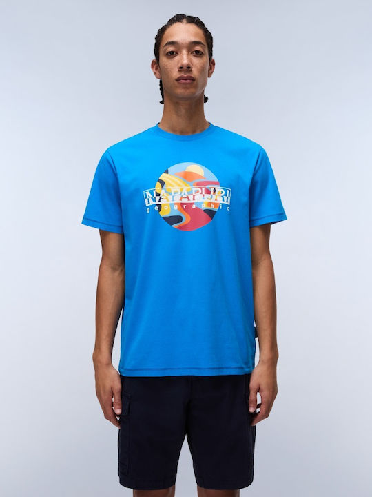 Napapijri Valdor Тениска Sky Blue